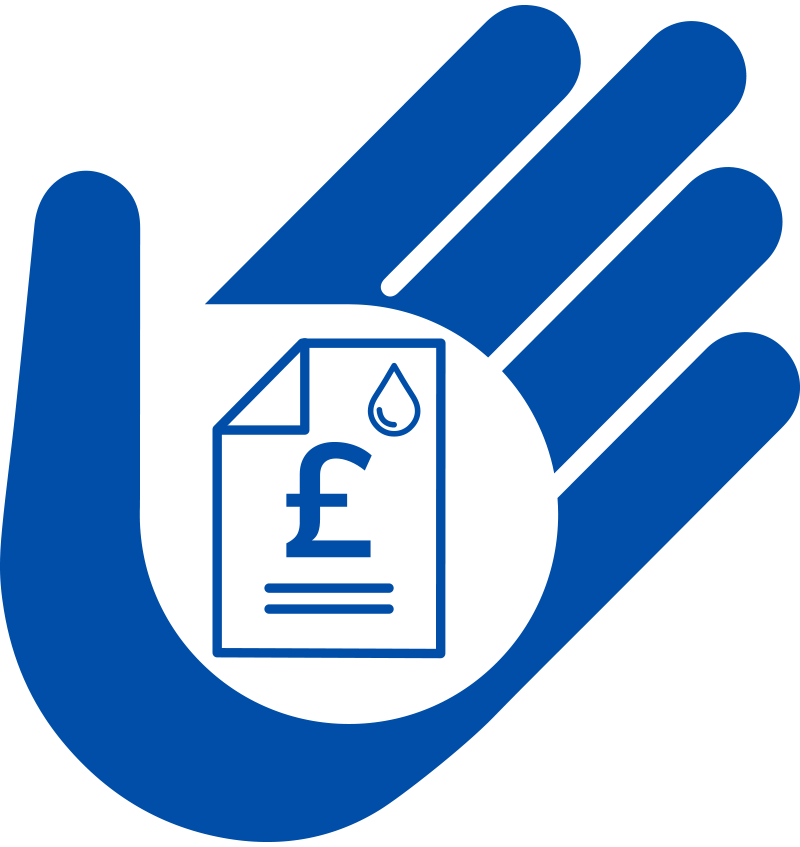 Financial support hand icon