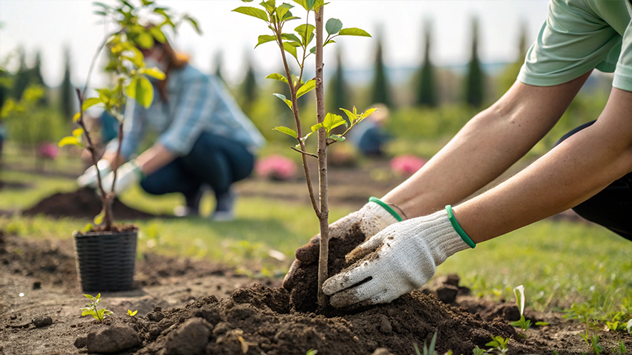 planting trees