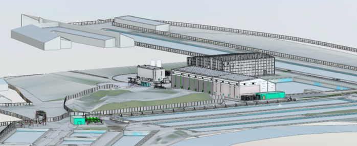 Impression of the additional treatment process plant